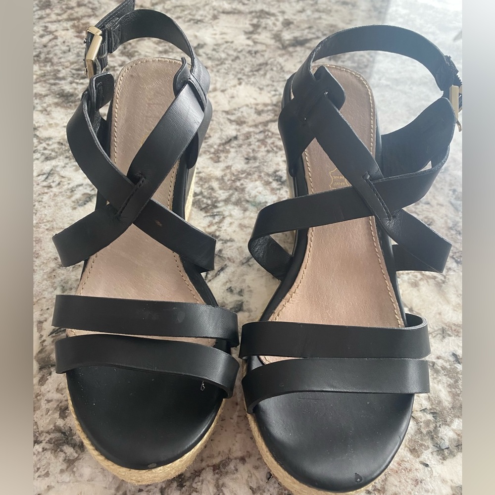 Aldo black espadrille wedge shoes. Size 7.5